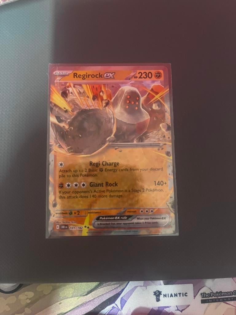 Pokémon TCG: Regirock ex (101/182) - Obsidian Flames, Ophalen of Verzenden, Zo goed als nieuw, Losse kaart