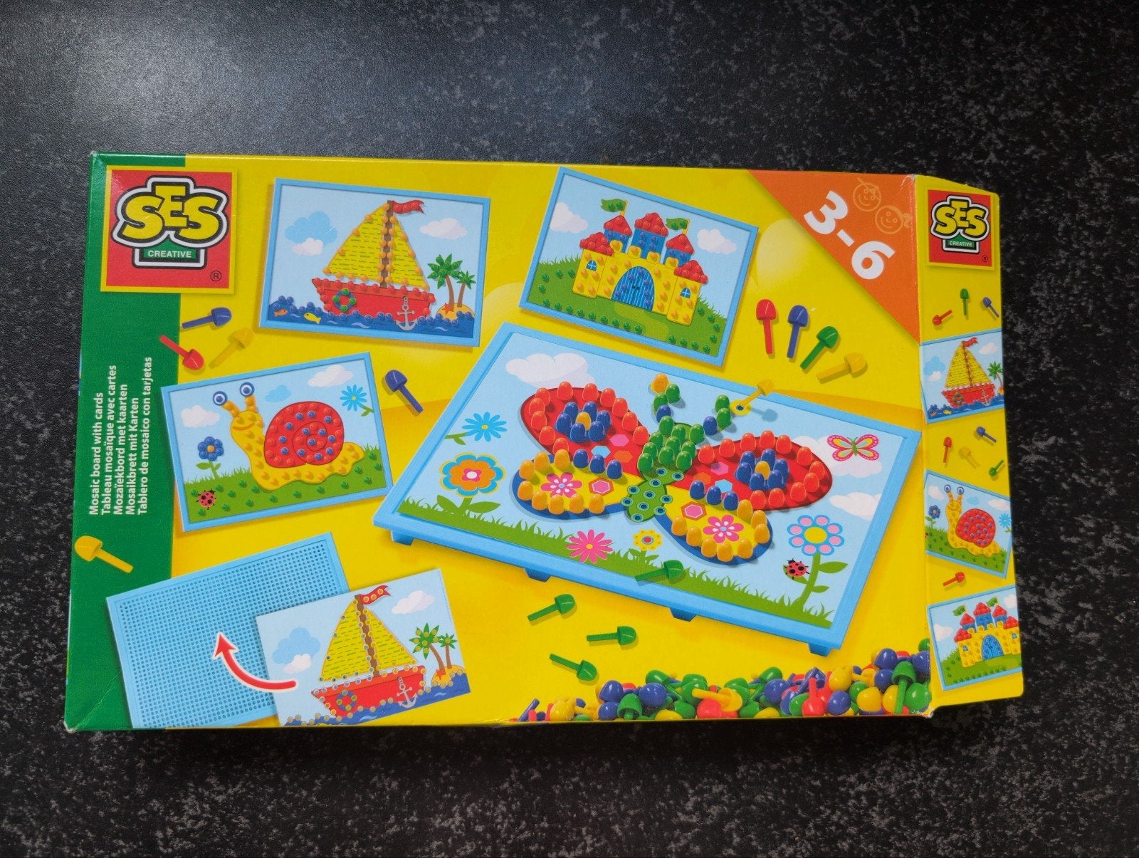 Kinder mozaïek spel SES, Kinderen en Baby's, Speelgoed | Educatief en Creatief, Ophalen, Zo goed als nieuw