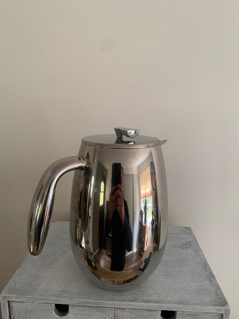 Bodum french cafe dubbelwandig rvs kan met handgreep, Ophalen, Overige typen, Bodum, Metaal