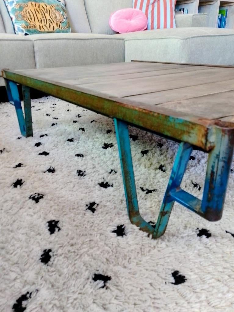 Industriële sloophout salontafel, transport tafel, Tuin en Terras, Tuinbanken, Ophalen