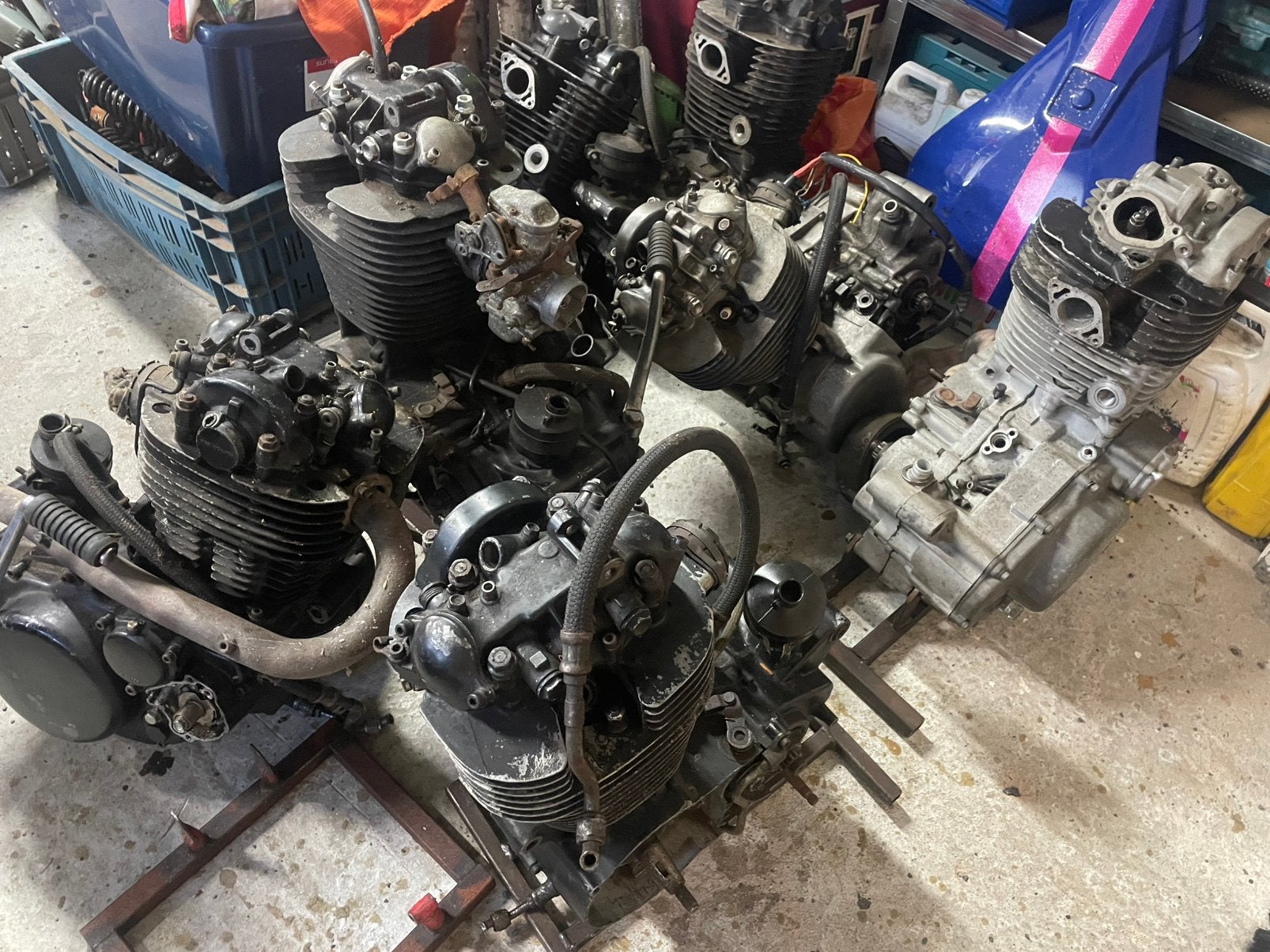 Yamaha XT 500 motorblokken, Ophalen