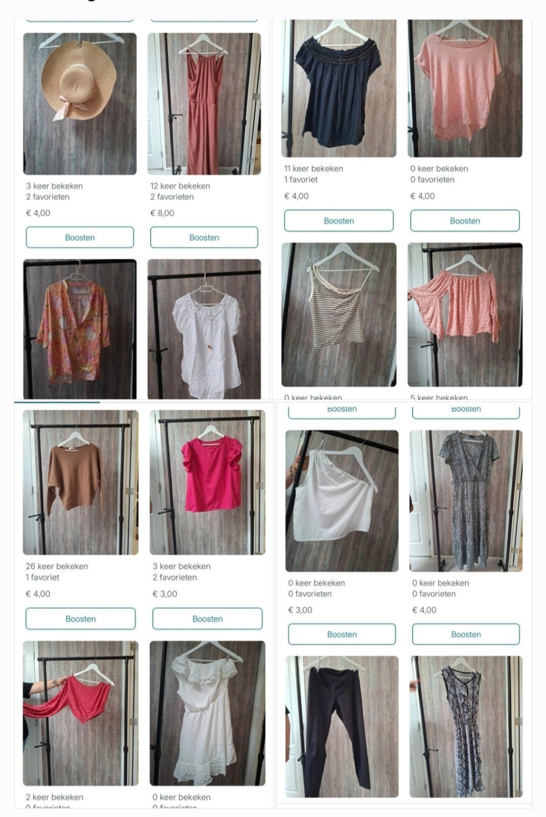 4 zakken vol kleding, Kleding | Dames, Ophalen, Zo goed als nieuw
