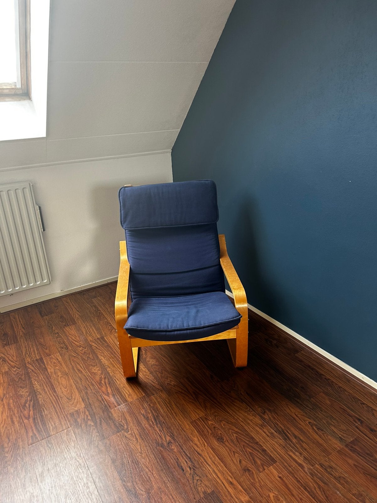 stoel, Ophalen, Hout, Gebruikt, Blauw