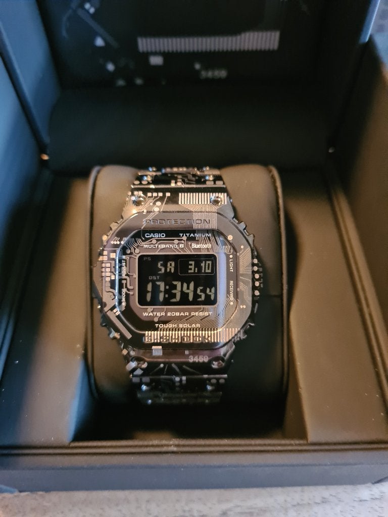 Casio GMW-B5000TCC-1JR G-shock horloge zwart printplaat camo, Staal, Polshorloge, Nieuw, Ophalen of Verzenden
