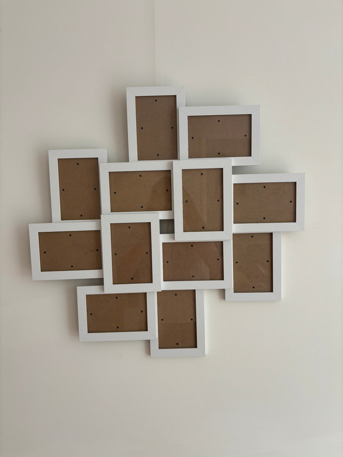 Photo frame (lijst) - white - 12 photos, Ophalen, Zo goed als nieuw, Hout, Minder dan 50 cm