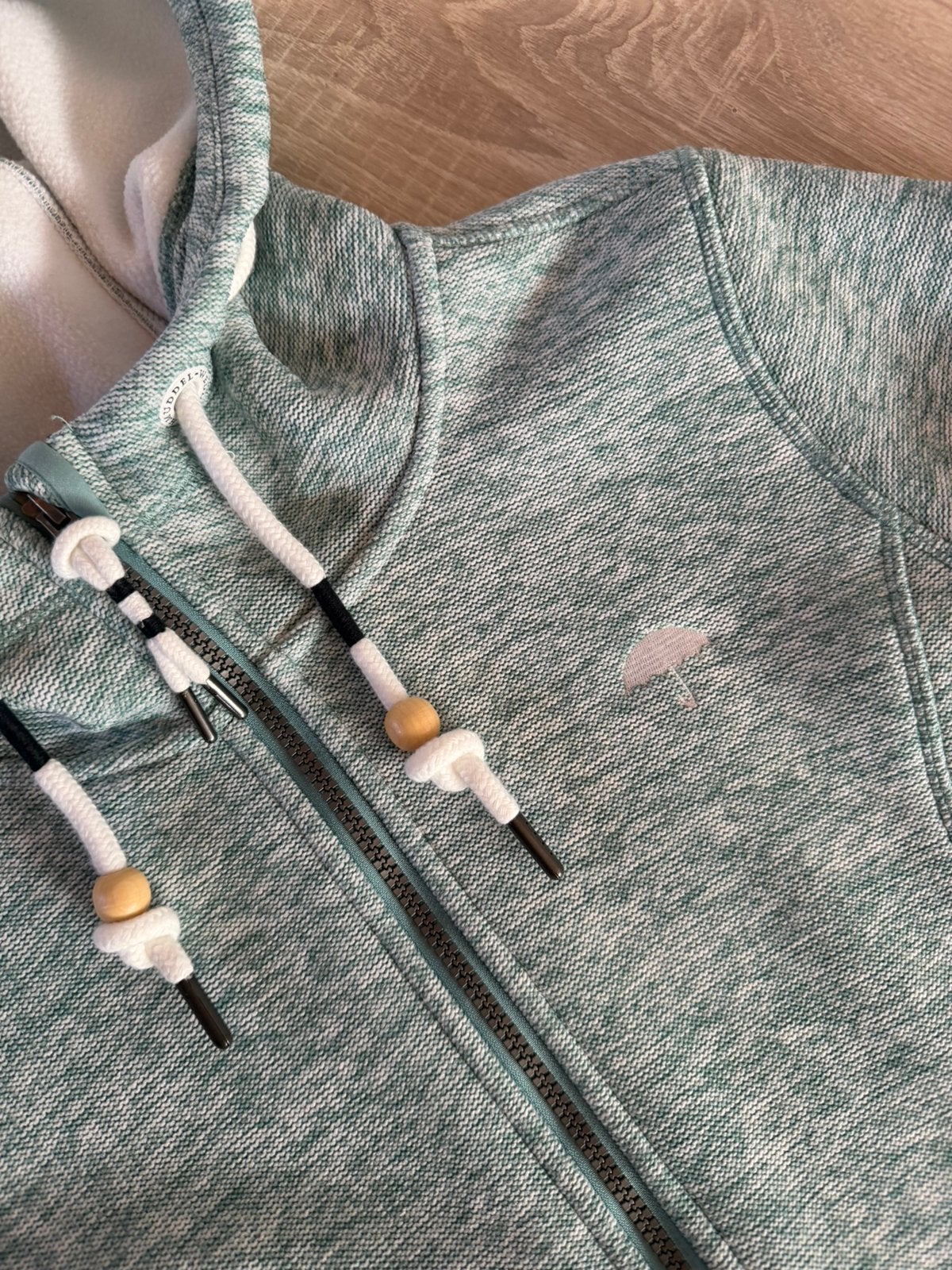 Schmuddelwedda fleece vest/jas maat M Blauw/groen, Verzenden, Zo goed als nieuw, Maat 38/40 (M), Blauw