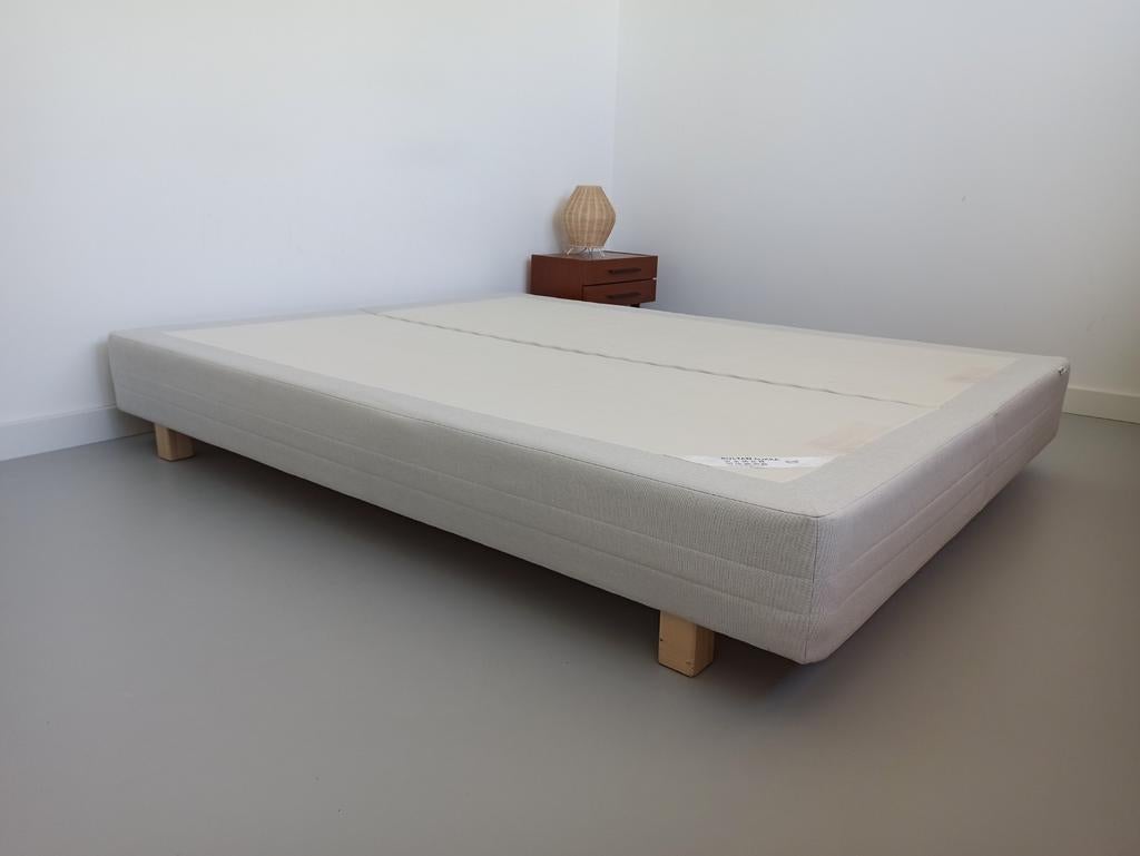 JAA! Ikea Sultan Aukra boxspring 160x200 cm, beige gemêleerd, Huis en Inrichting, Slaapkamer | Boxsprings, Ophalen, Beige, Tweepersoons