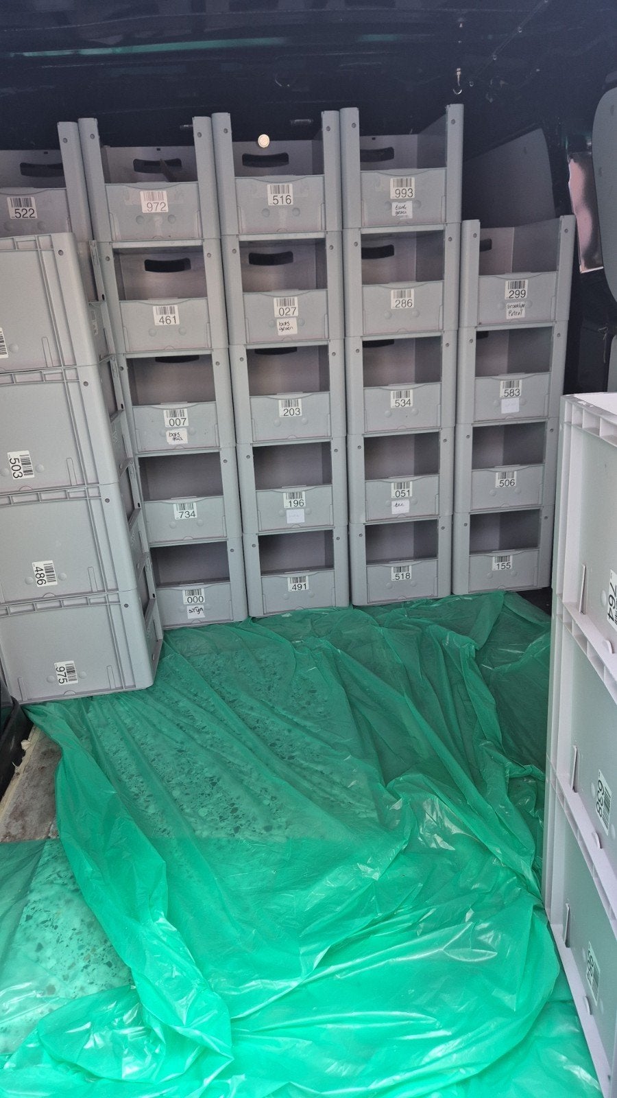 25x BITO kunststof kratten - 400x300x270 mm, Ophalen, Zo goed als nieuw, Kunststof, Met handgreep
