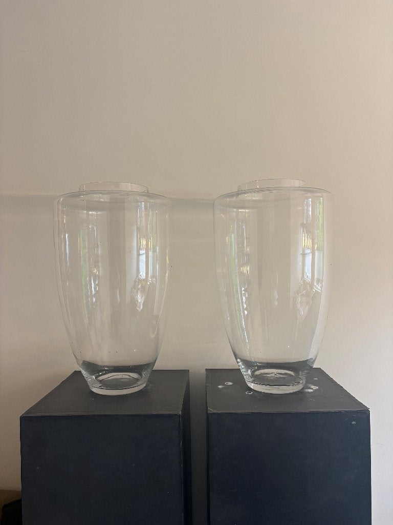 Twee grote glazen vazen | set, Ophalen, Overige kleuren, Minder dan 50 cm, Glas