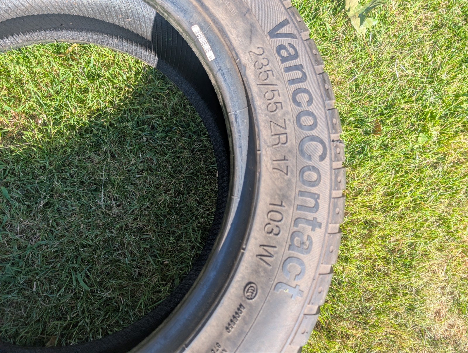 1x gebruikte Continental VancoContact 235/55R17 103W, Ophalen