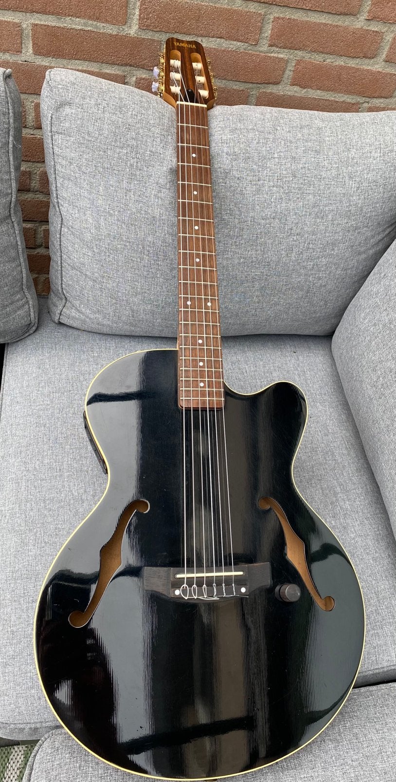 Yamaha AEX 500N nylon-snarige akoestisch-elektrische gitaar, Ophalen of Verzenden, Gebruikt, Klassieke of Spaanse gitaar