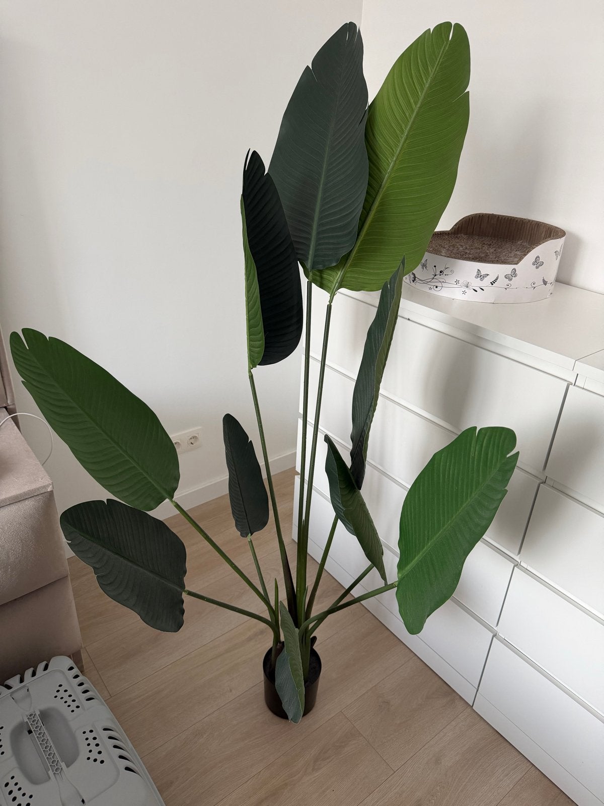 Grote kunst Strelitzia plant, Ophalen, Binnen, Groen, Kunstplant