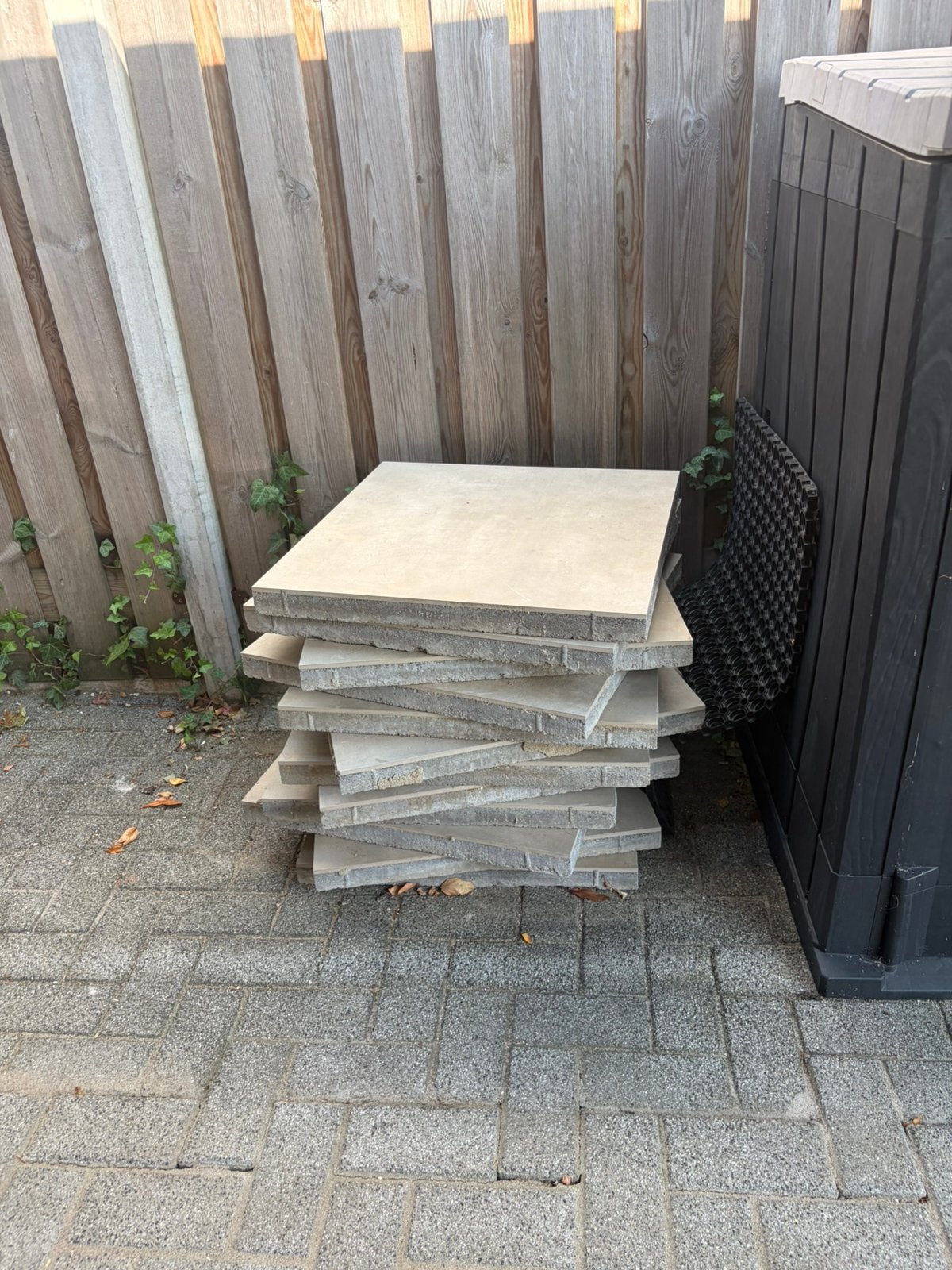 Tuintegels 60x60 12x, Tuin en Terras, Ophalen, Gebruikt, Beton, Terrastegels