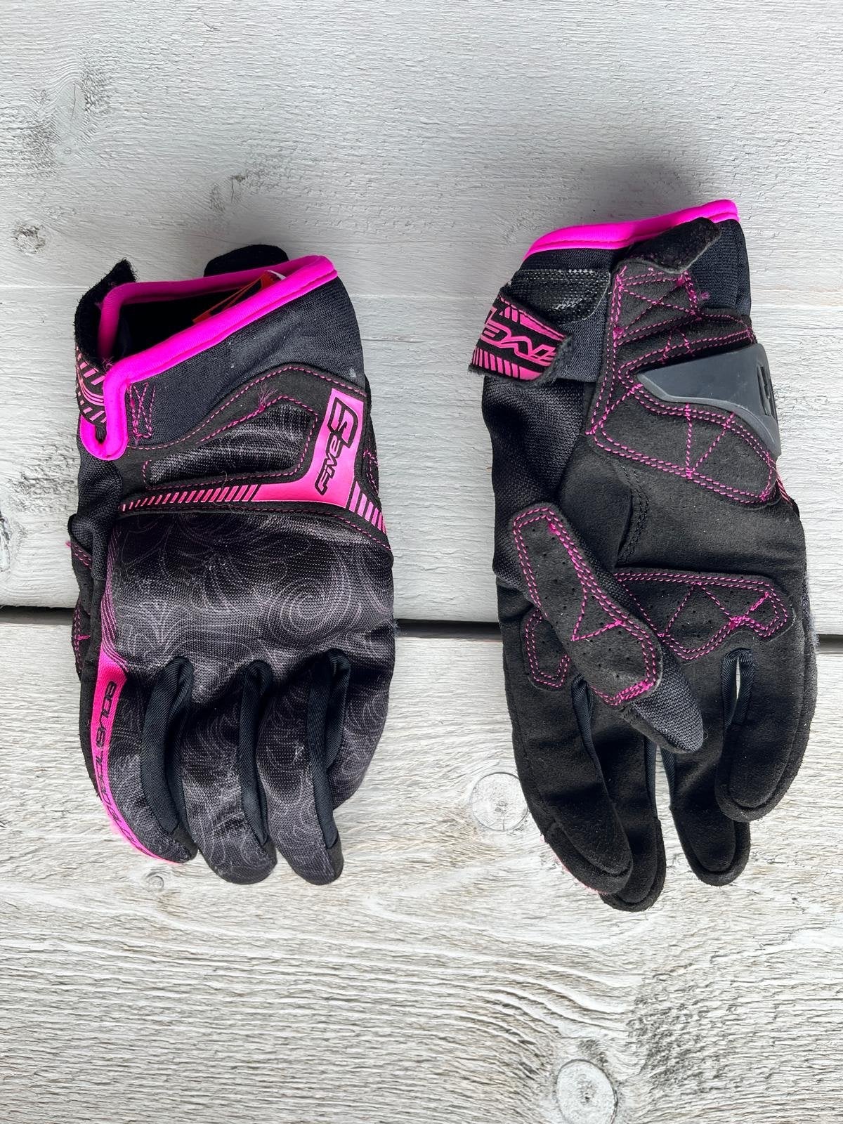 Motorhandschoenen maat S - Zwart/Roze, Motoren, Ophalen of Verzenden, Tweedehands, Dames, Handschoenen