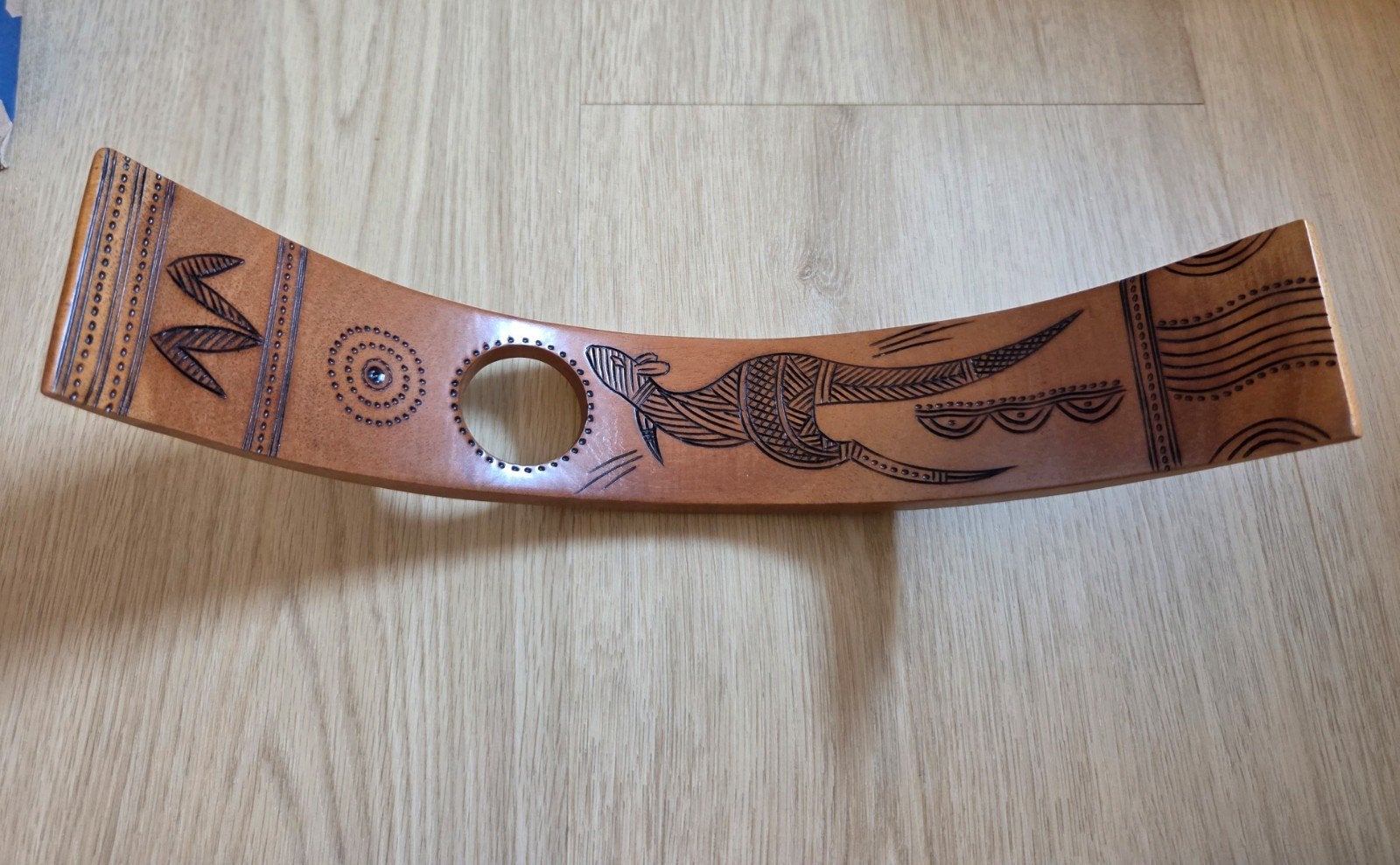 Flessen houder met aboriginal tekening herkomst Australië, Ophalen of Verzenden, Minder dan 5 flessen