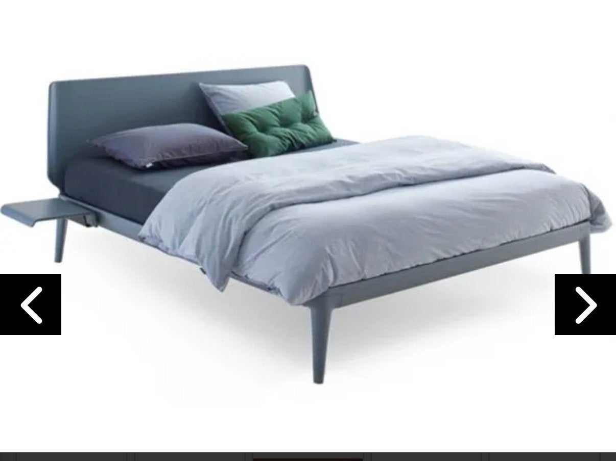 Auping essential 210  x160 midnight blue, Ophalen, Overige materialen, Eenpersoons, Blauw