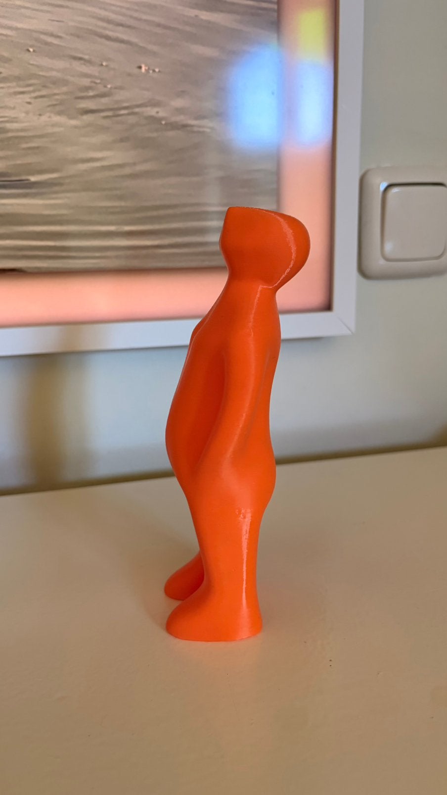 The Visitor, 17 cm, Oranje, Beeld, Ophalen of Verzenden