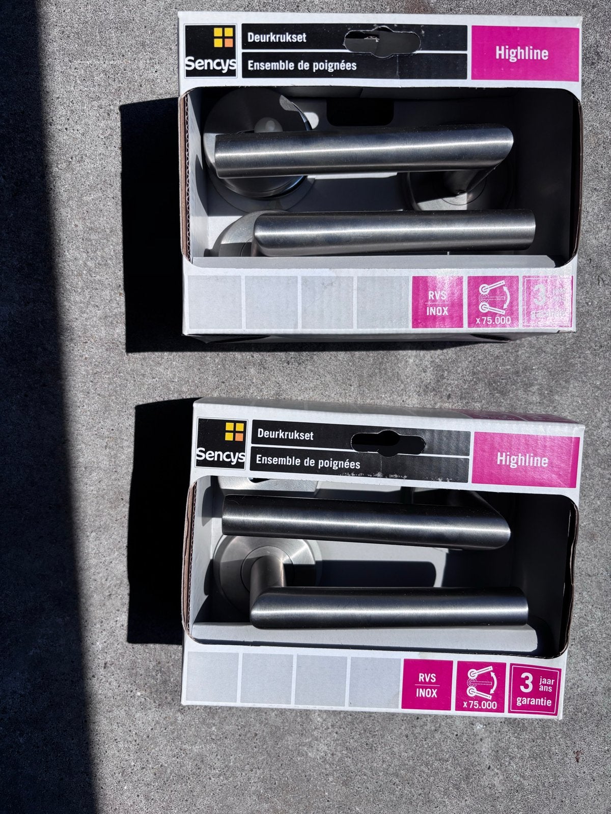 Sencys Deurkrukset RVS Highline - 2 stuks, Ophalen, Nieuw, Rvs, Klink of Kruk