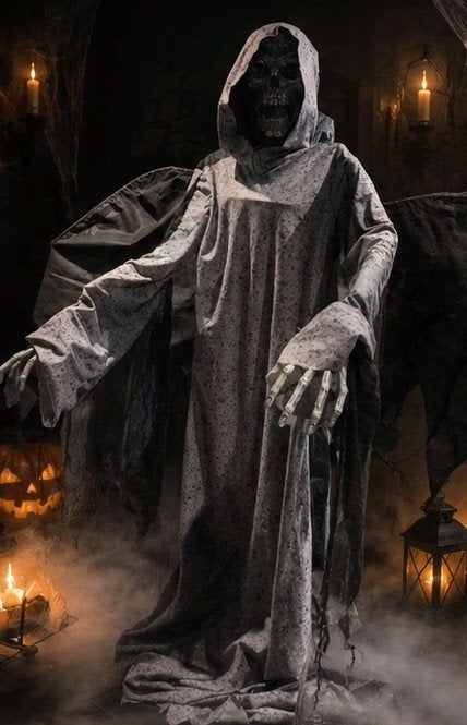 (SUMMER SALE) Halloween reaper met vleugels 180cm, Hobby en Vrije tijd, Feestartikelen, Nieuw, Halloween of Griezel, Ophalen of Verzenden
