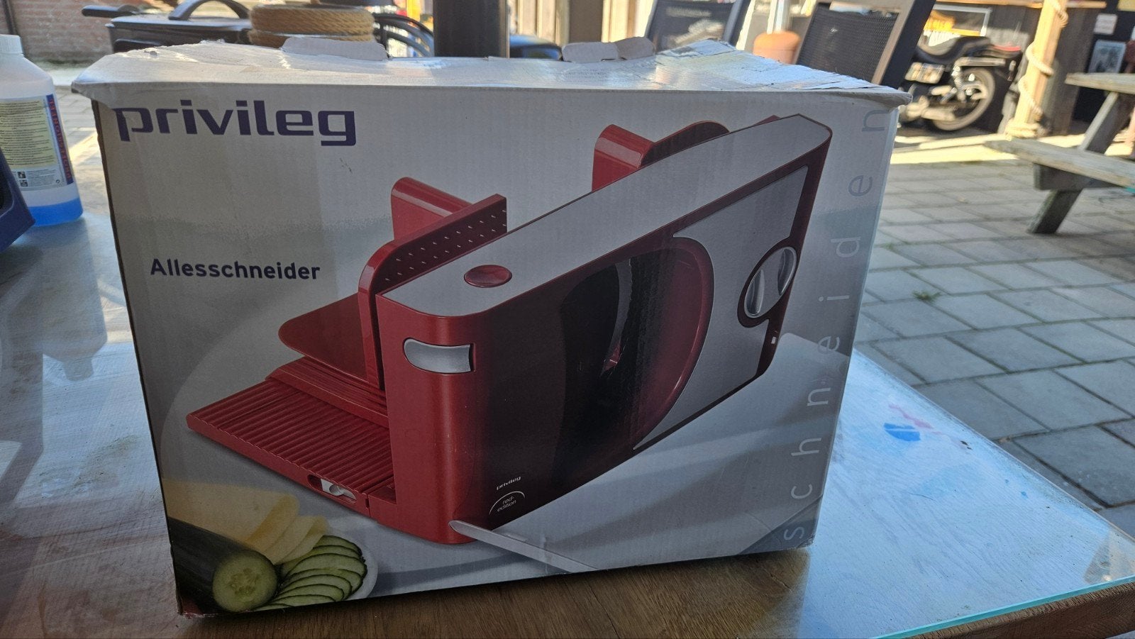 Privileg Allesschneider, elektrische snijmachine, Kunststof, Ophalen of Verzenden, Zo goed als nieuw, Snijmachine