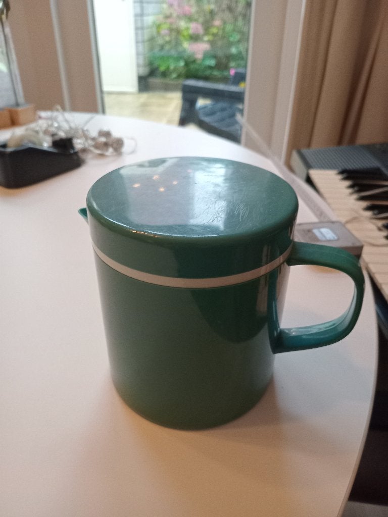 Vintage(jaren 60) Melitta koffiefilter + kan., Verzenden, Kunststof, Overige merken, Groen