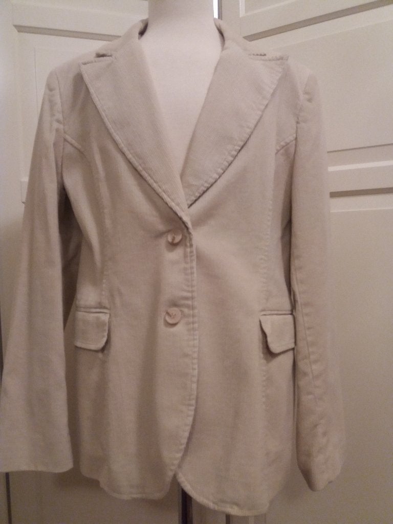 Colbert jas creme wit 38 C&A - Nieuw - Rib patroon  ( Jool ), Maat 38/40 (M), Wit, Nieuw, Ophalen of Verzenden