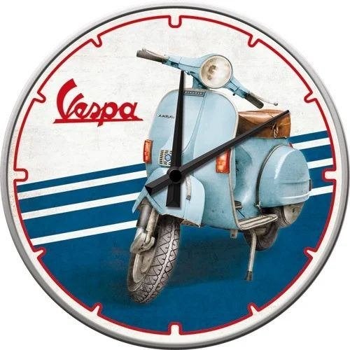 Vespa iconic scooter reclame klok wandklok wanddeco deco, Info@deconoord.nl, Deco Noord, Nieuw, Ophalen of Verzenden