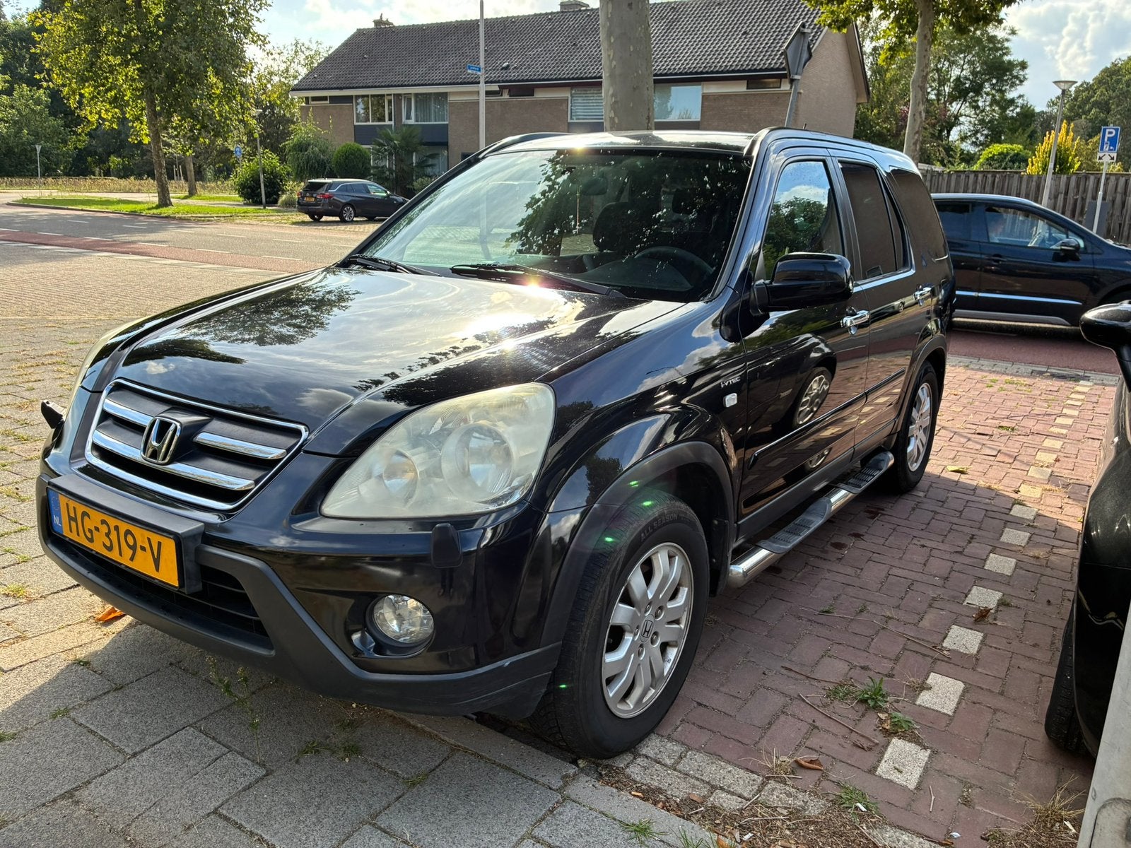 Honda CR-V 2.0 I AUT 2005 Zwart | APK 08 2027, Auto's, Automaat, 1998 cc, 4 cilinders, Zwart