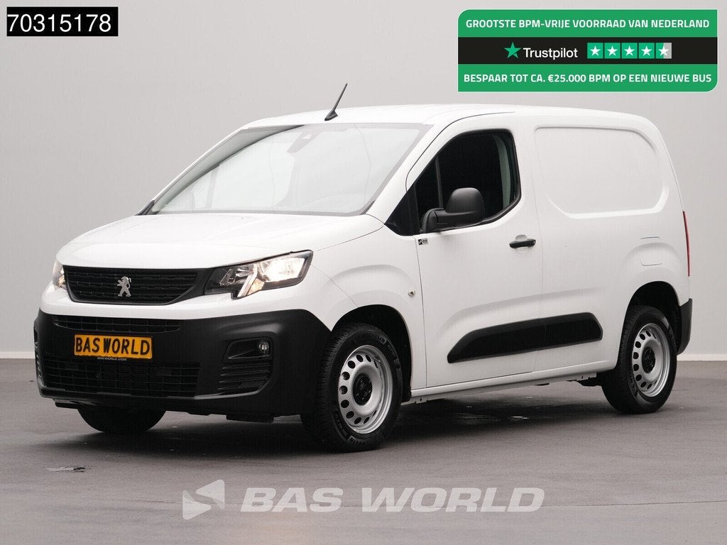 Peugeot Partner 110pk Benzine Automaat L1H1 Airco Cruise Par, Automaat, Stof, Gebruikt, Euro 6