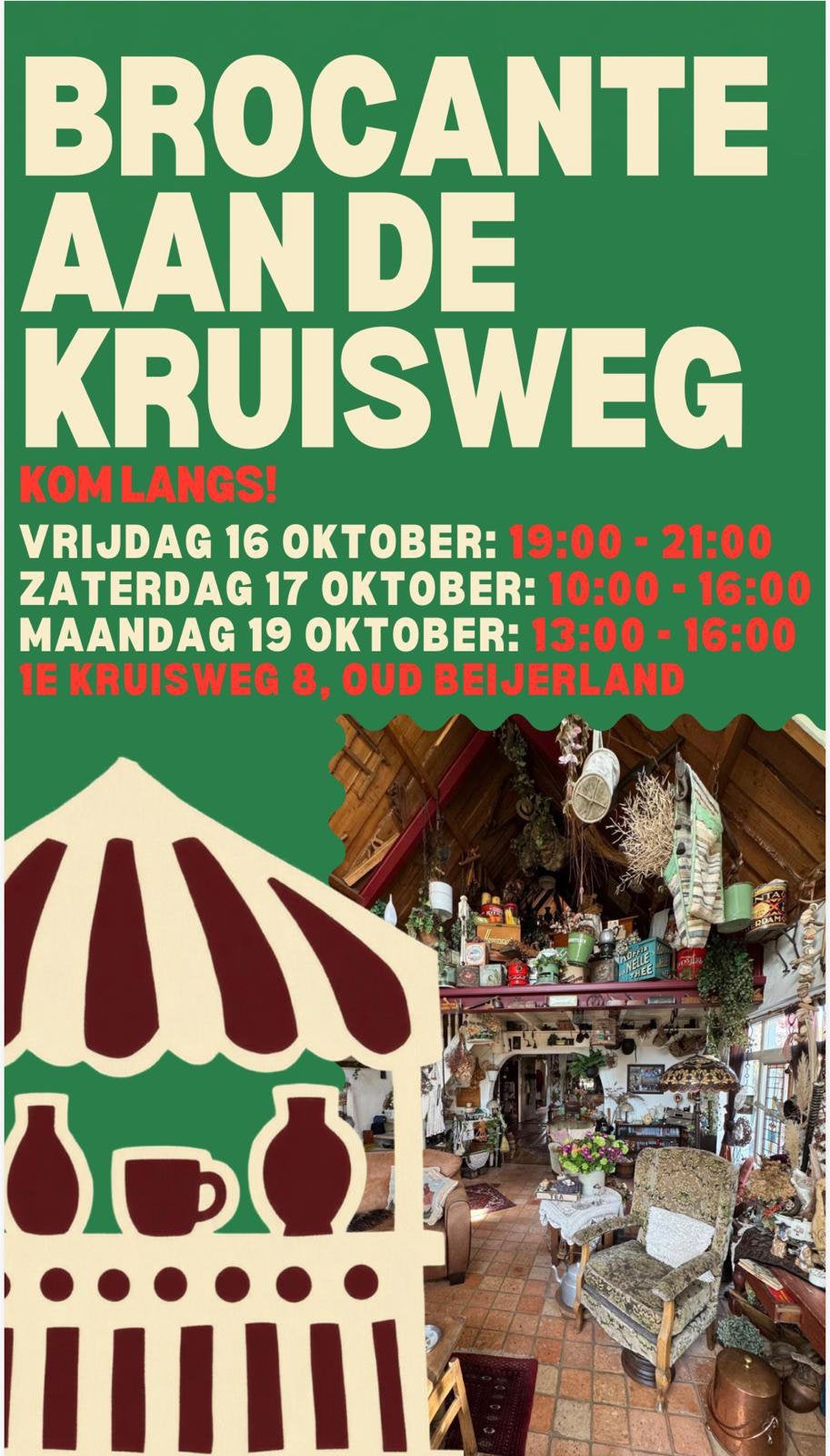 Brocante - antiek -verkoop - dit weekend, Ophalen of Verzenden