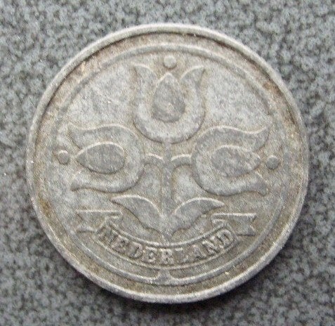 Mooie zinken oorlogsmunt: - 10 cent 1943., Verzenden, Koningin Wilhelmina, 10 cent, Losse munt