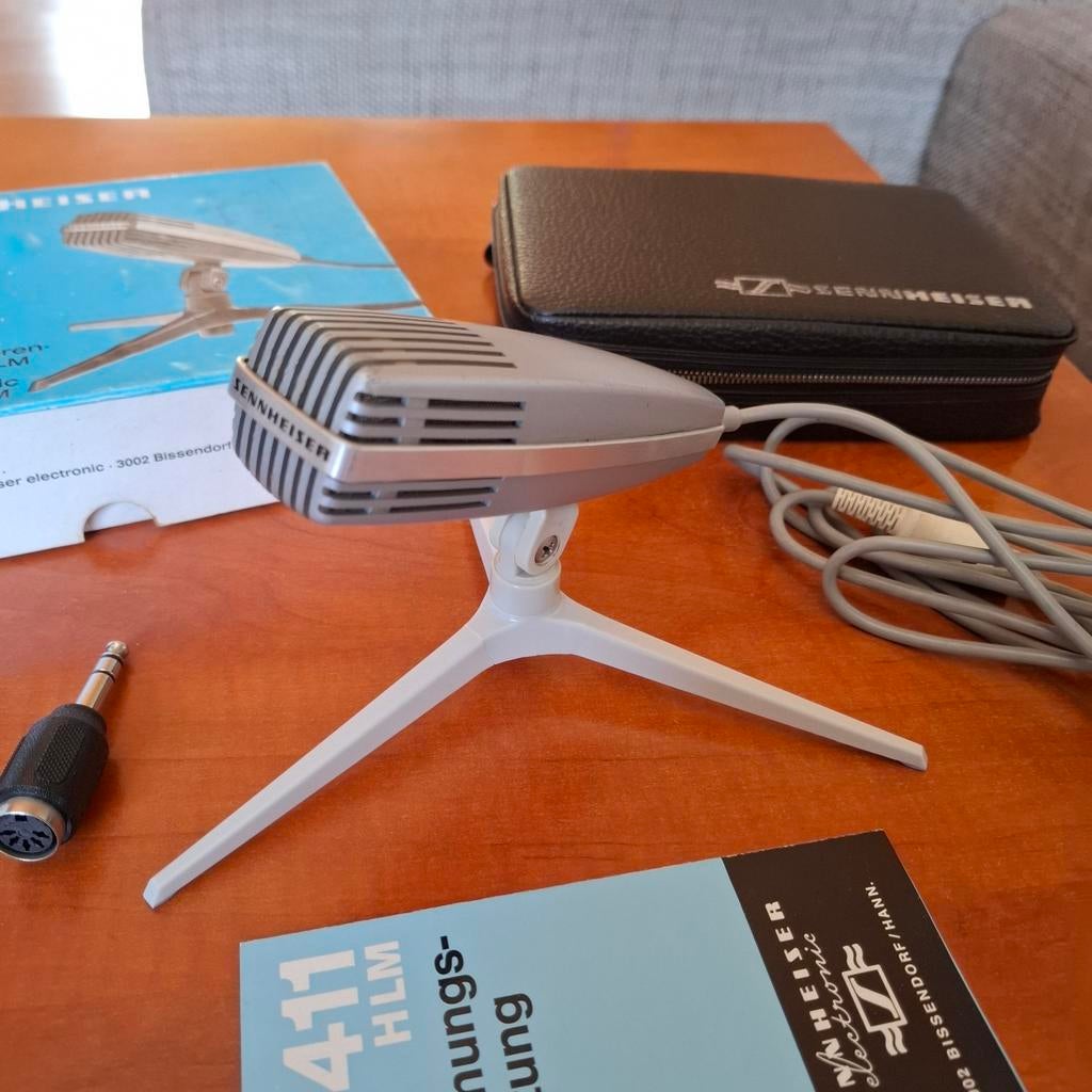Jaren 60/70 Sennheiser microfoon MD 411 HLM, Ophalen of Verzenden