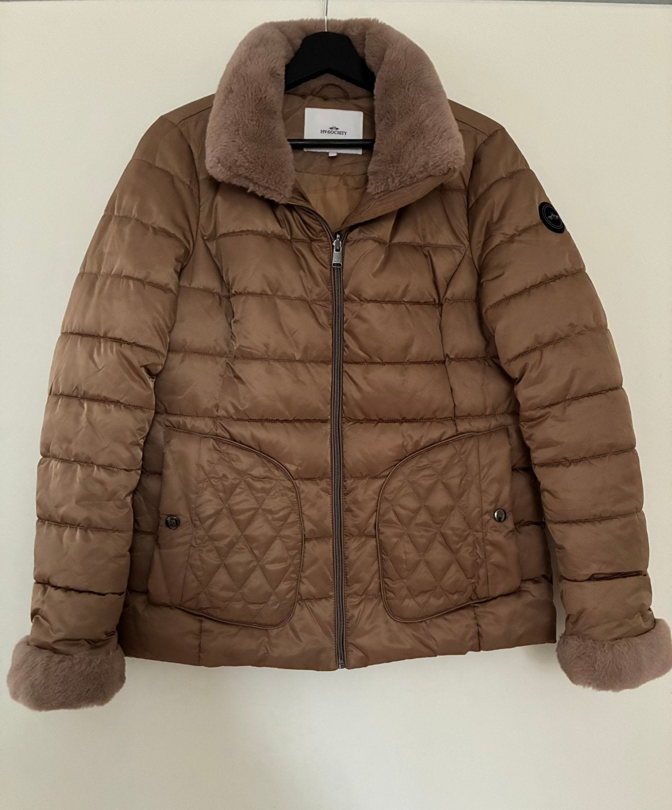 Jas ( HV POLO SOCIETY - bijna nieuw ), Ophalen of Verzenden, Zo goed als nieuw, Maat 38/40 (M), Bruin