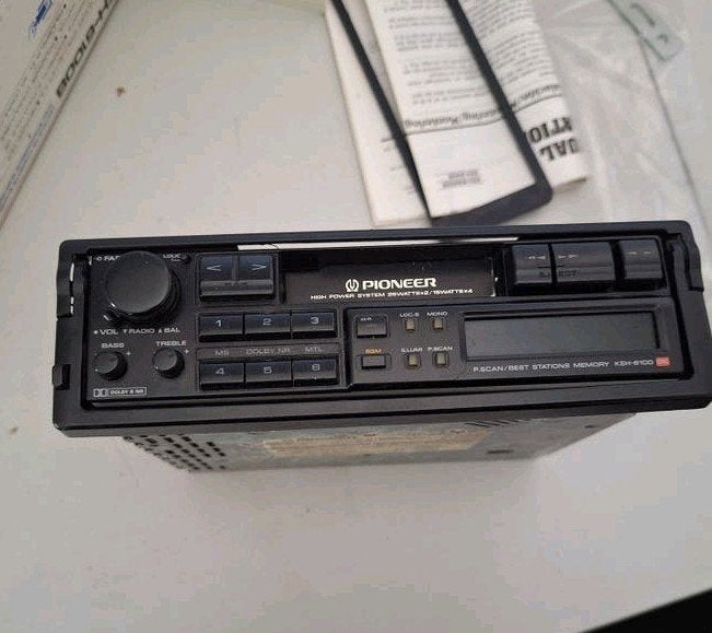 Pioneer KEH-6100B autoradio met cassette en handleiding, Ophalen of Verzenden, Gebruikt