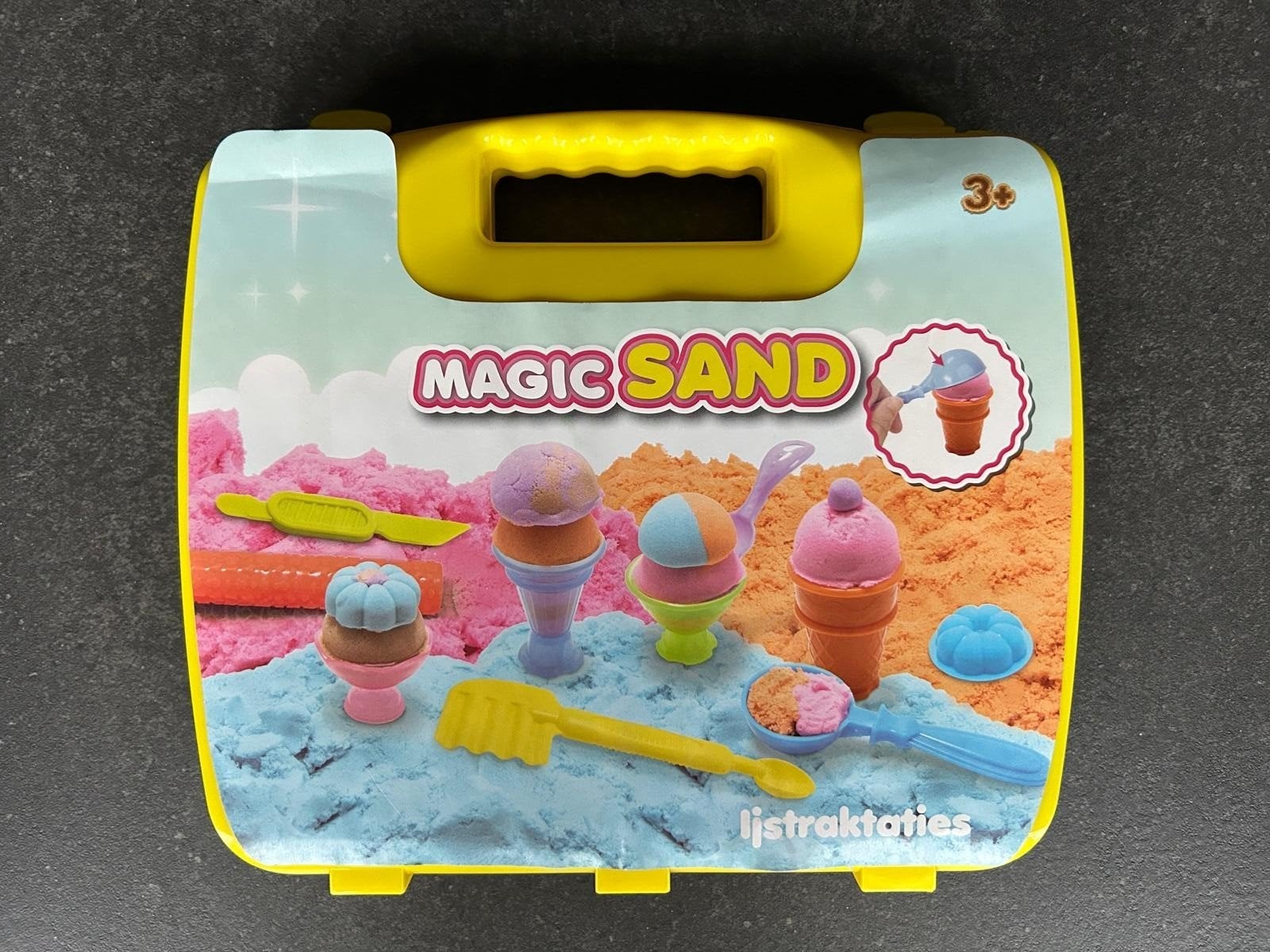 Magic Sand Speelset met Kinetisch Zand en Vormpjes, Ophalen of Verzenden, Zo goed als nieuw, Knutselen