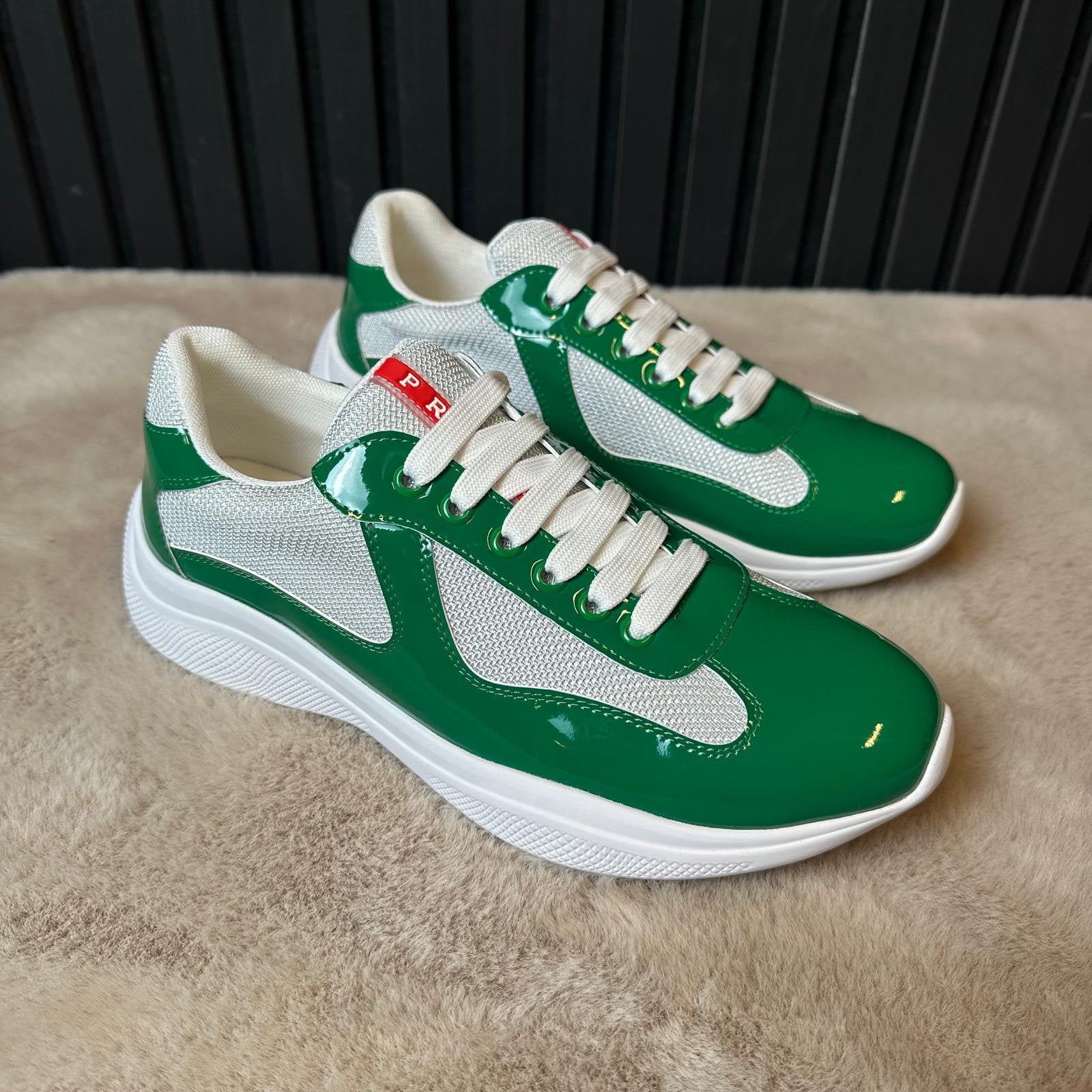 Prada American Cup Groen - Nieuw - Alle Kleuren, Ophalen of Verzenden, Overige kleuren, Sneakers of Gympen