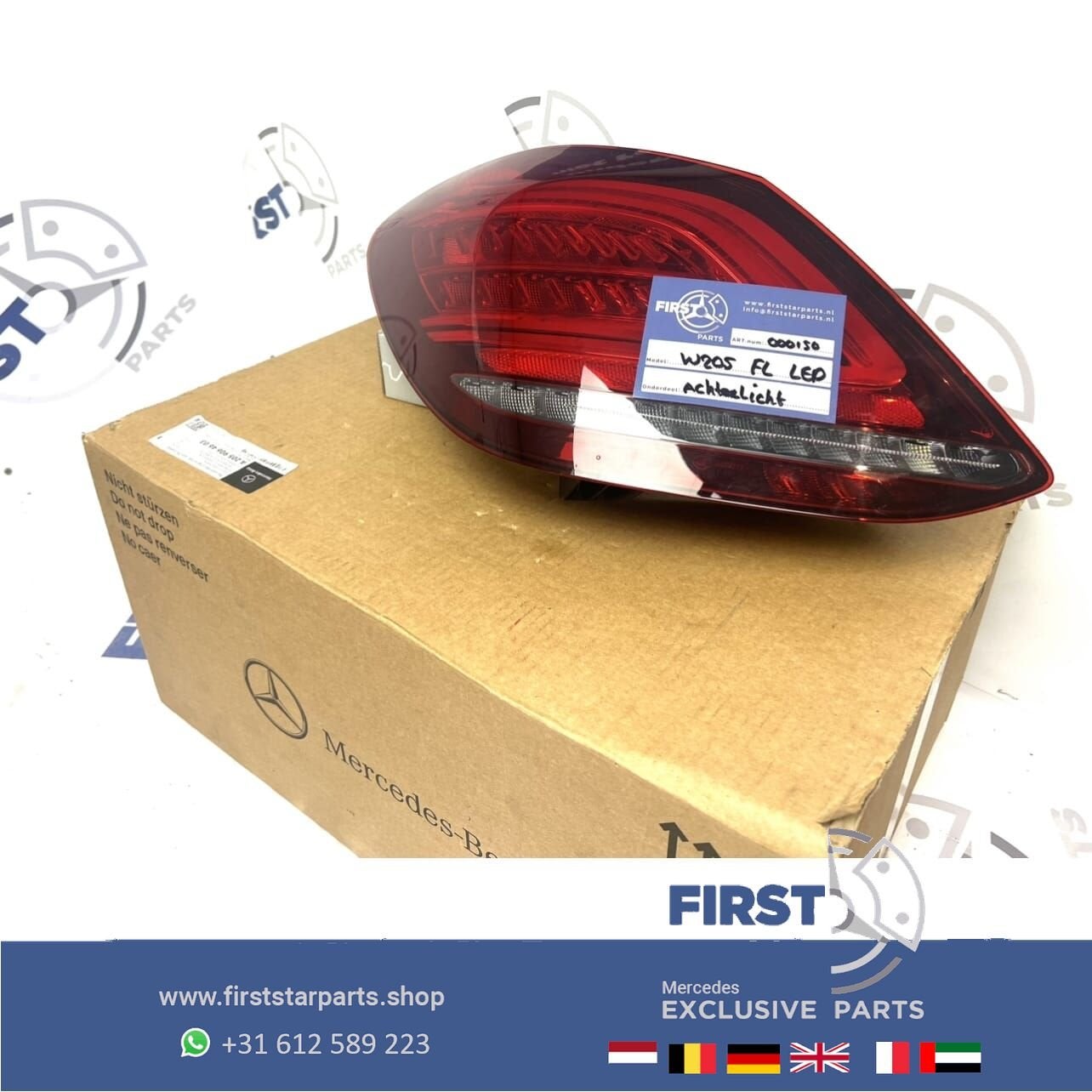 W205 Facelift VOL LED achterlicht links origineel Mercedes C, Auto-onderdelen, Gebruikt, -, Ophalen of Verzenden, -