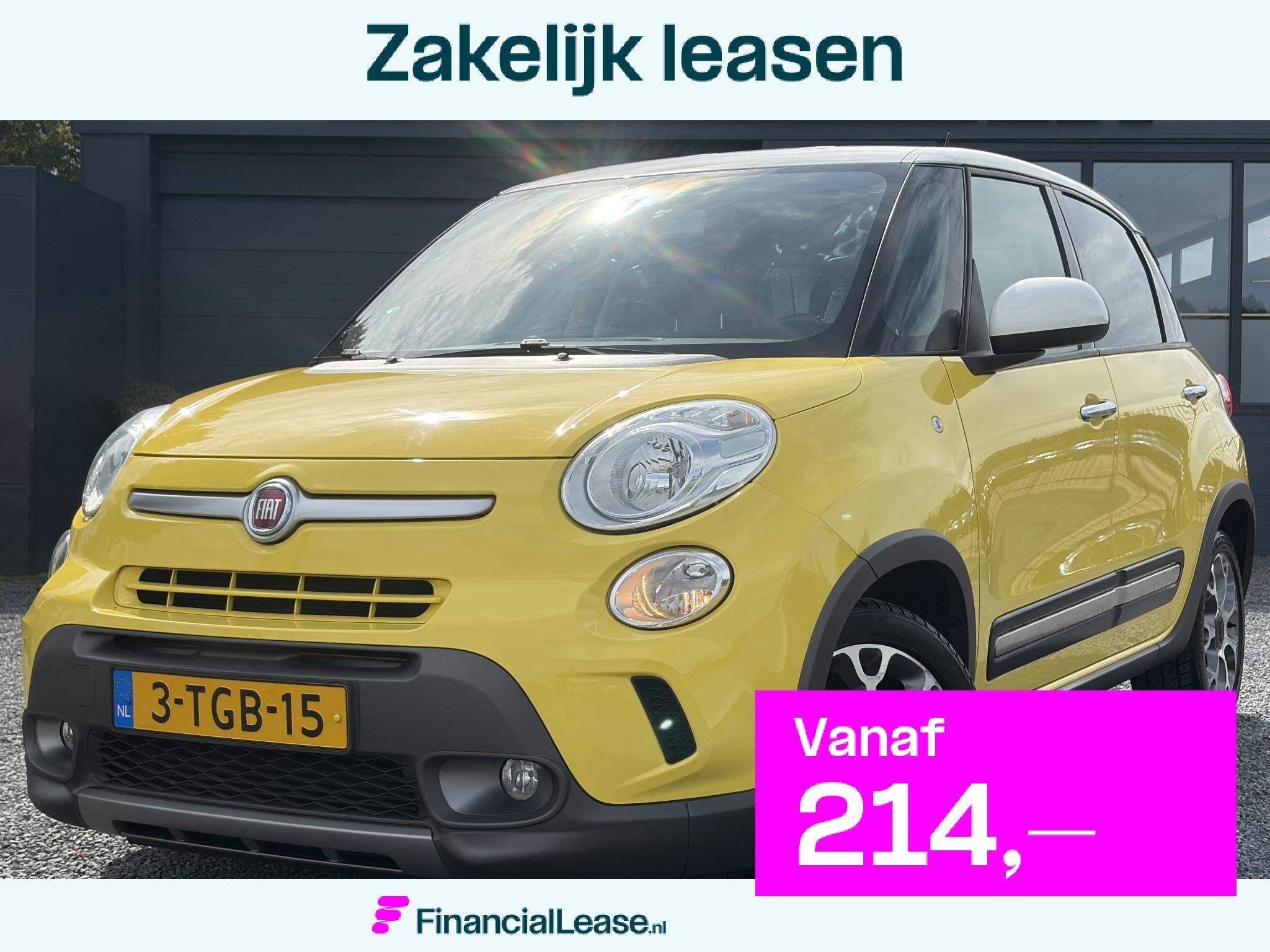 Fiat 500 L 0.9 TwinAir Trekking 2e EigenaarNaviStoe, Voorwielaandrijving, Gebruikt, Euro 6, Leder en Stof