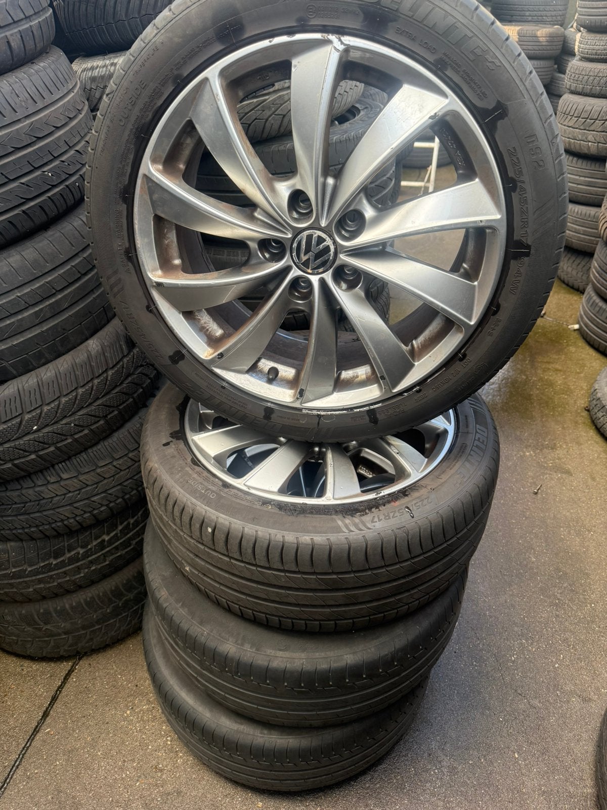 Vw golf 5,6,7,8 CADDY 17 INCH VELGEN MET BANDEN, Ophalen, 17 inch, Band(en), Zomerbanden
