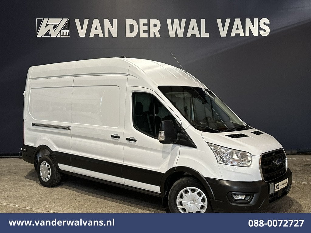 Ford Transit 2.0 TDCI 131pk Automaat L3H3 Euro6 Airco | Came, Auto's, Stof, 4 cilinders, Wit, Bedrijf