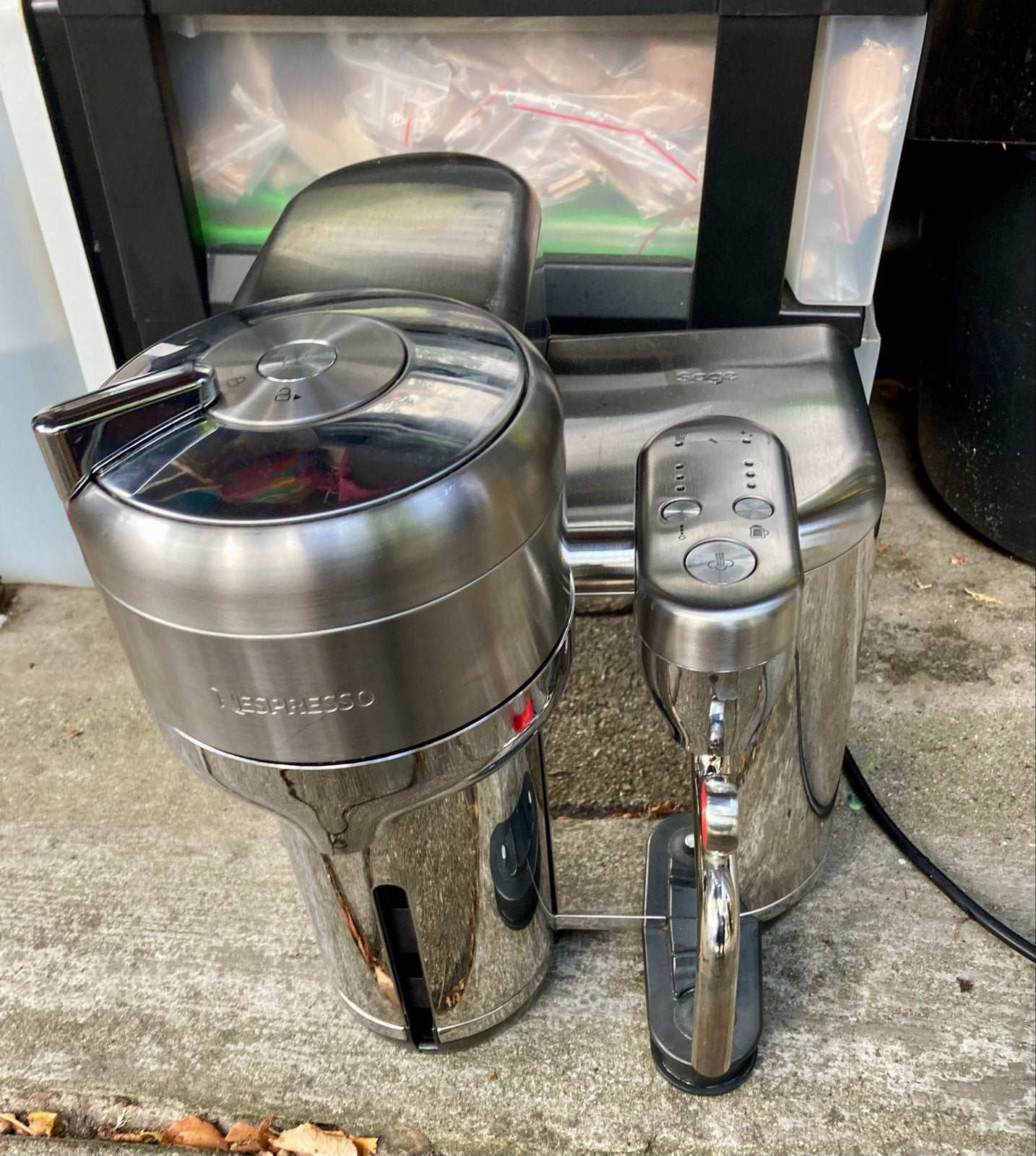 Nespresso Sage Creatista Plus voor onderdelen/reparatie, Witgoed en Apparatuur, Koffiezetapparaten, Gebruikt, Espresso apparaat