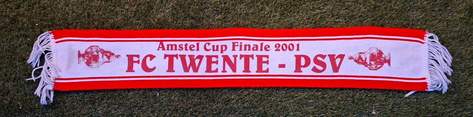 FC Twente - PSV Sjaal Amstel Cup Finale 2001, Ophalen of Verzenden, Gebruikt, F.C. Twente, Vaantje of Sjaal