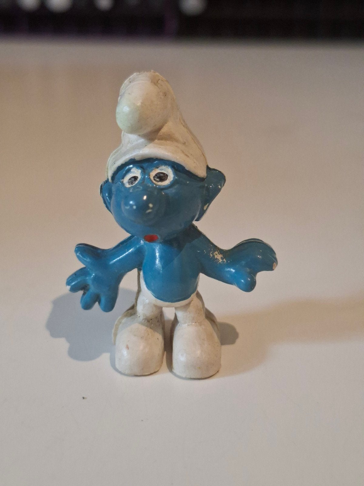 Vintage Smurfen beeldje schleich figuurtje, Ophalen of Verzenden, Gebruikt, Overige Smurfen, Poppetje, Figuurtje of Knuffel