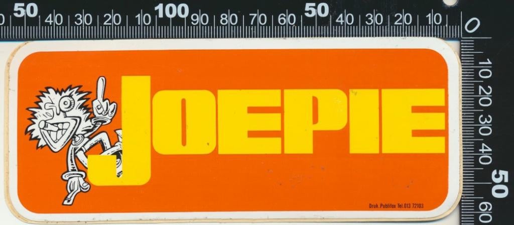 Sticker: Joepie, Ophalen of Verzenden, Zo goed als nieuw, Bedrijf of Vereniging
