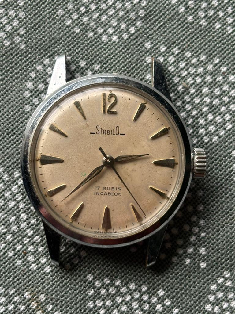 Vintage horloge Stabilo, Verzenden, Staal, Overige merken