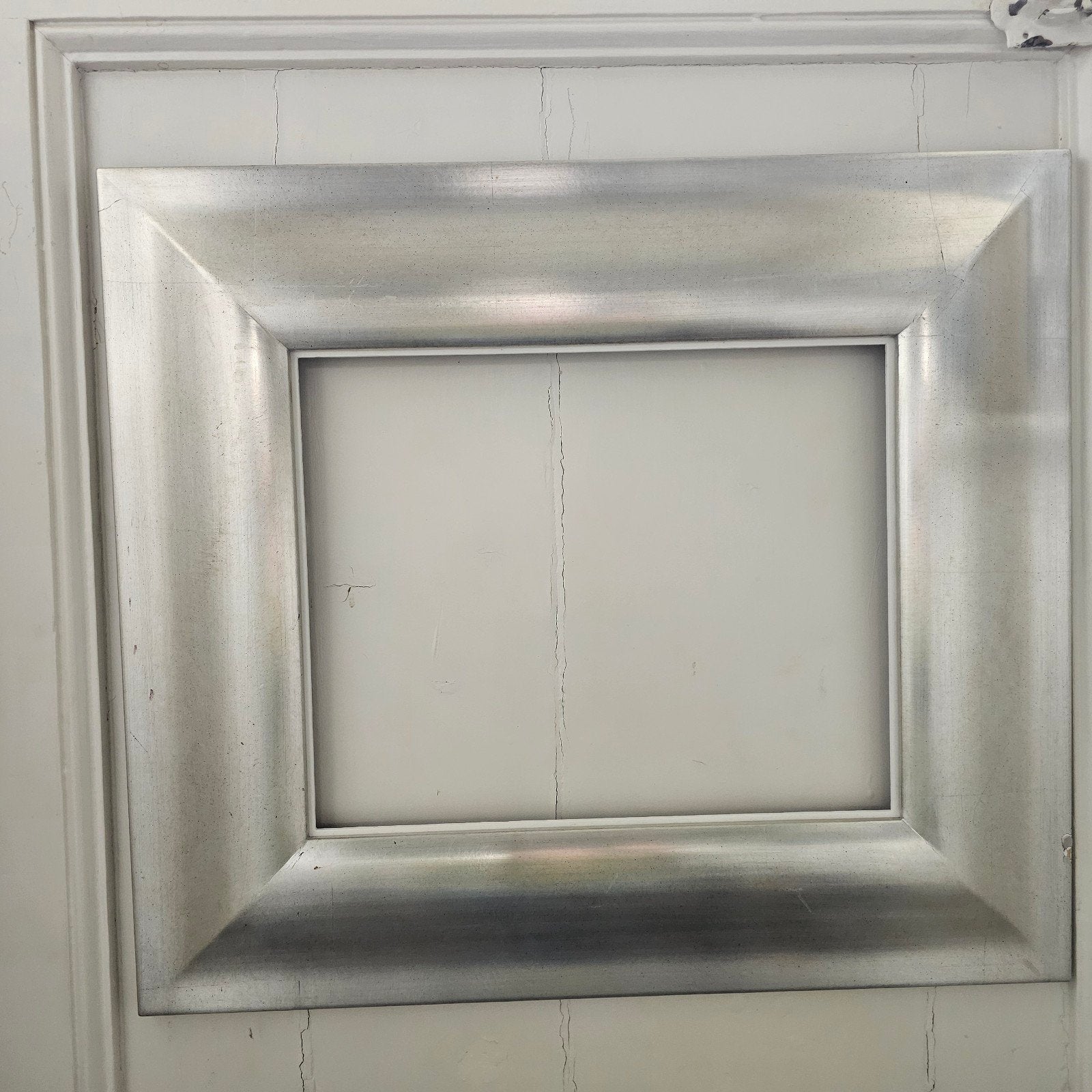 Zilverkleurige lijst, klassieke lijst, design lijst, Gebruikt, Schilderijlijst, Met sierrand, Ophalen of Verzenden