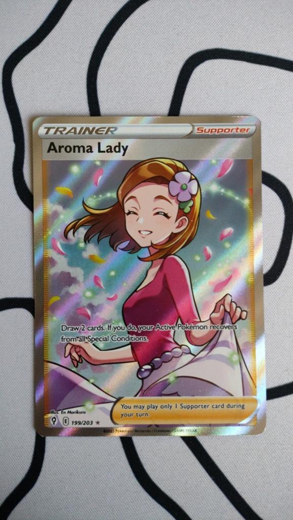 Aroma Lady (Full Art) - Pokémon kaart (199/203), Ophalen, Zo goed als nieuw, Losse kaart, Foil
