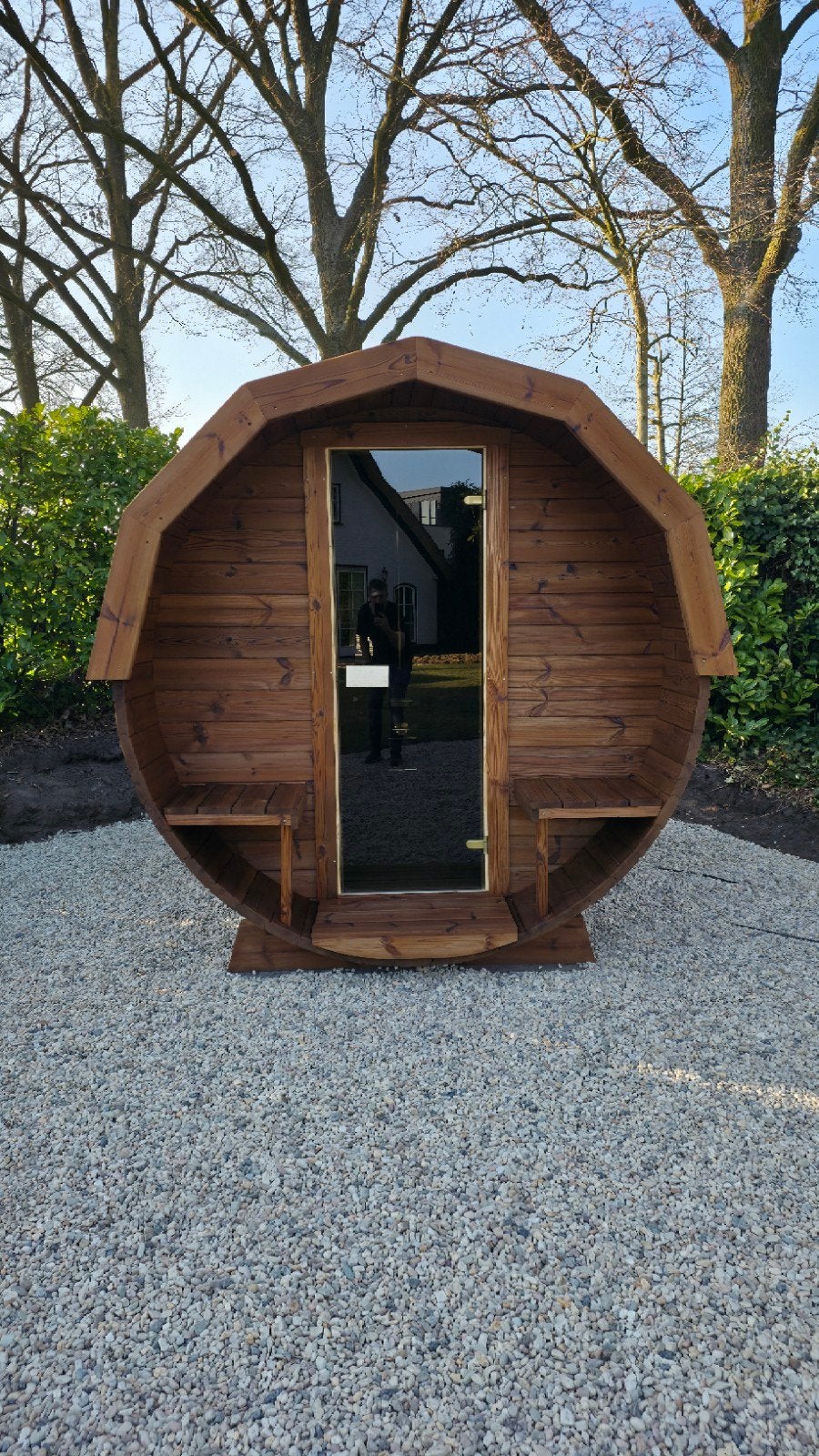 3M Barrel Sauna Gratis Levering en Plaatsing - 10% KORTING, Sport en Fitness, Ophalen of Verzenden, Nieuw, Fins of Traditioneel