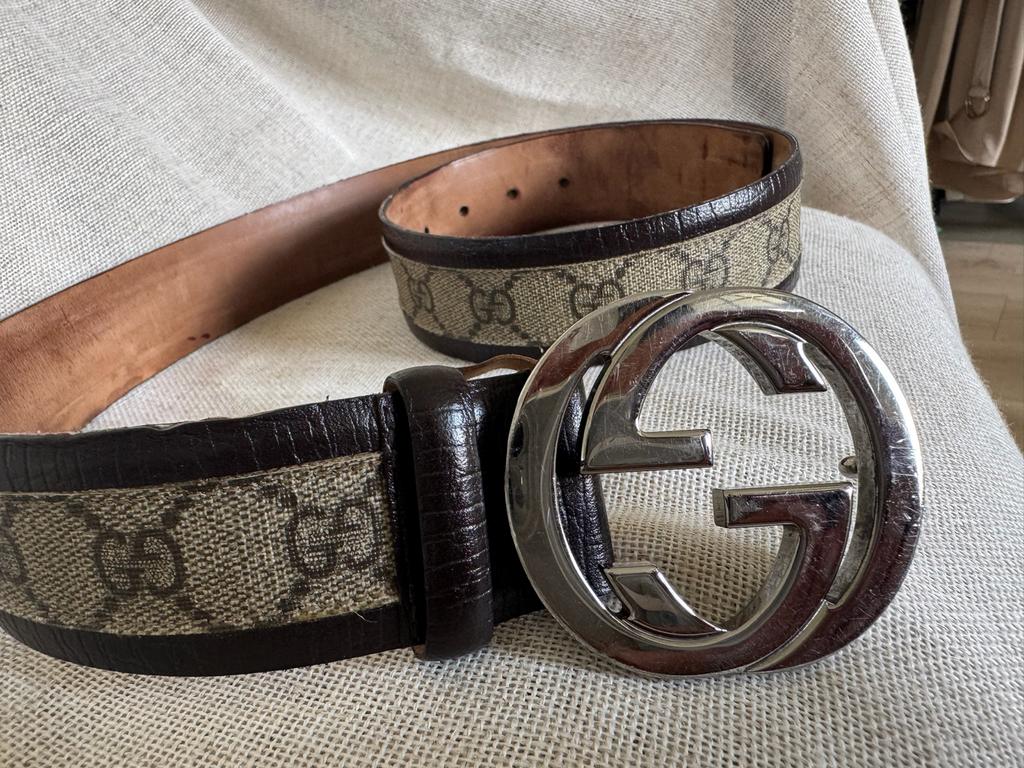 Gucci GG Supreme Riem - Maat 90 - Uitstekende Staat, 80 tot 90 cm, Bruin, Verzenden, Echt leder