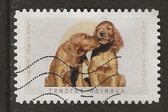 Frankrijk 342, hond, Verzenden, Gestempeld